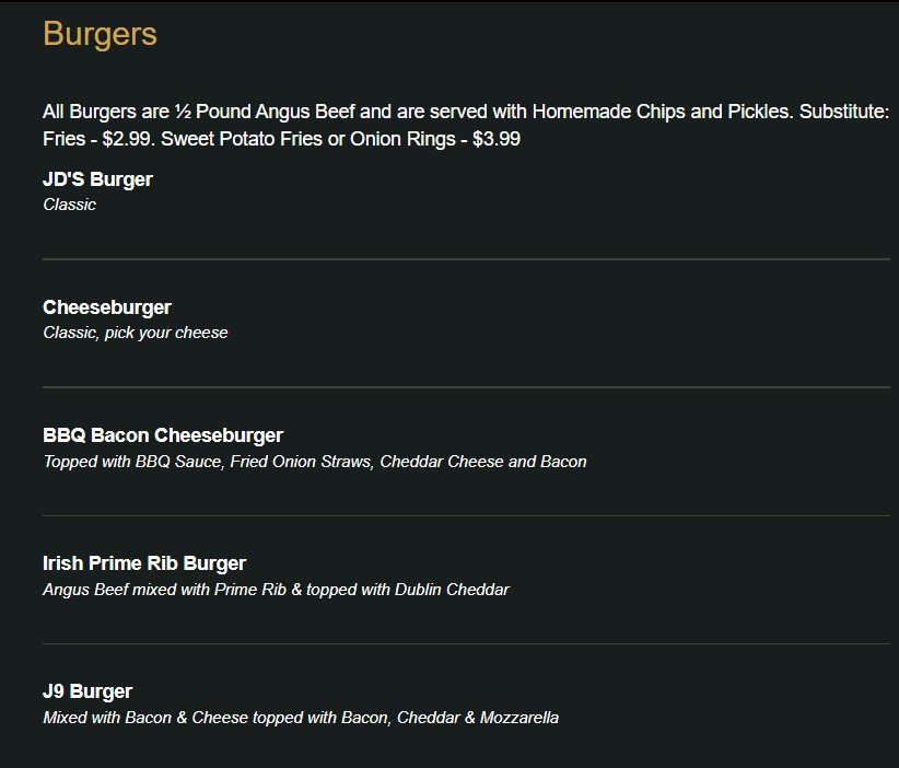 menu image