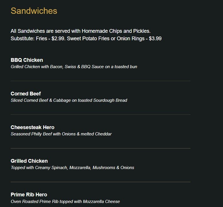 menu image