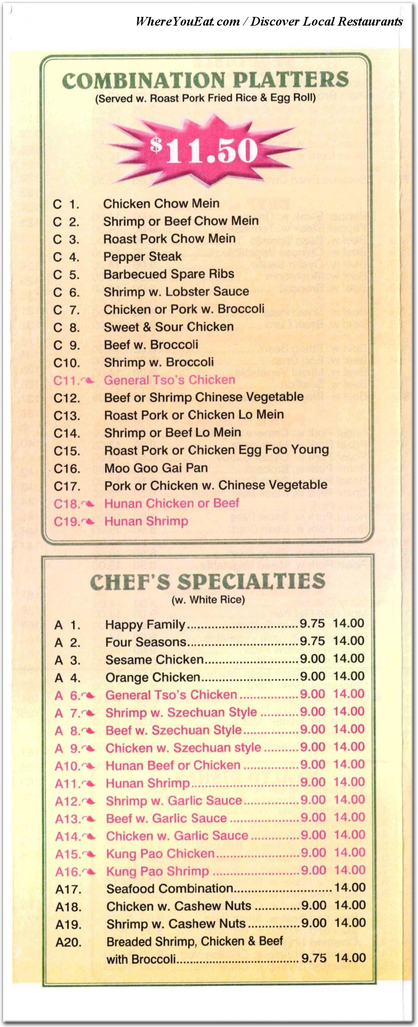 menu image