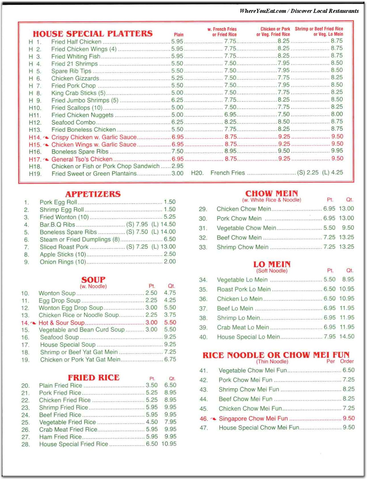 menu image