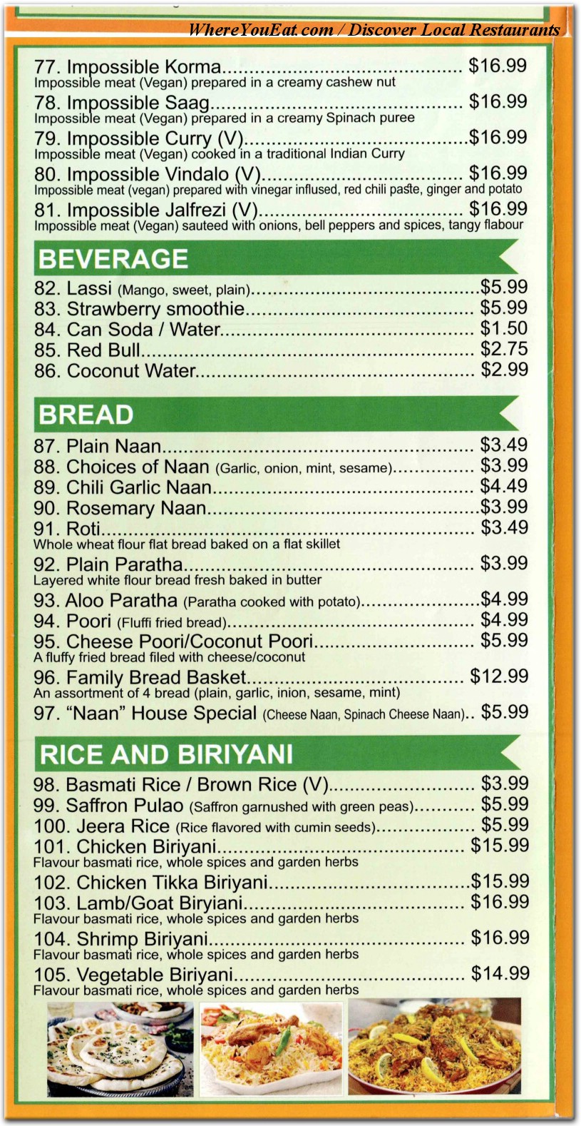 menu image