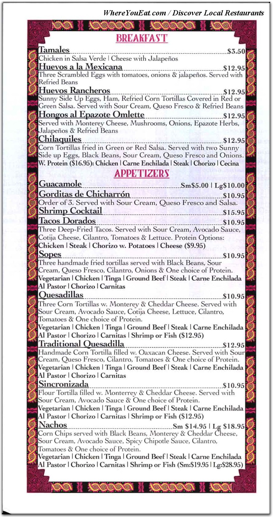 menu image