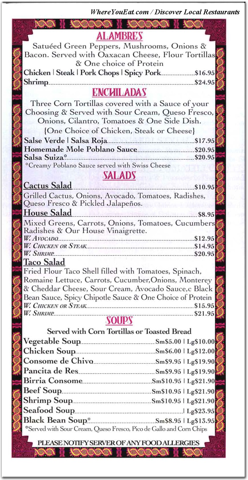 menu image