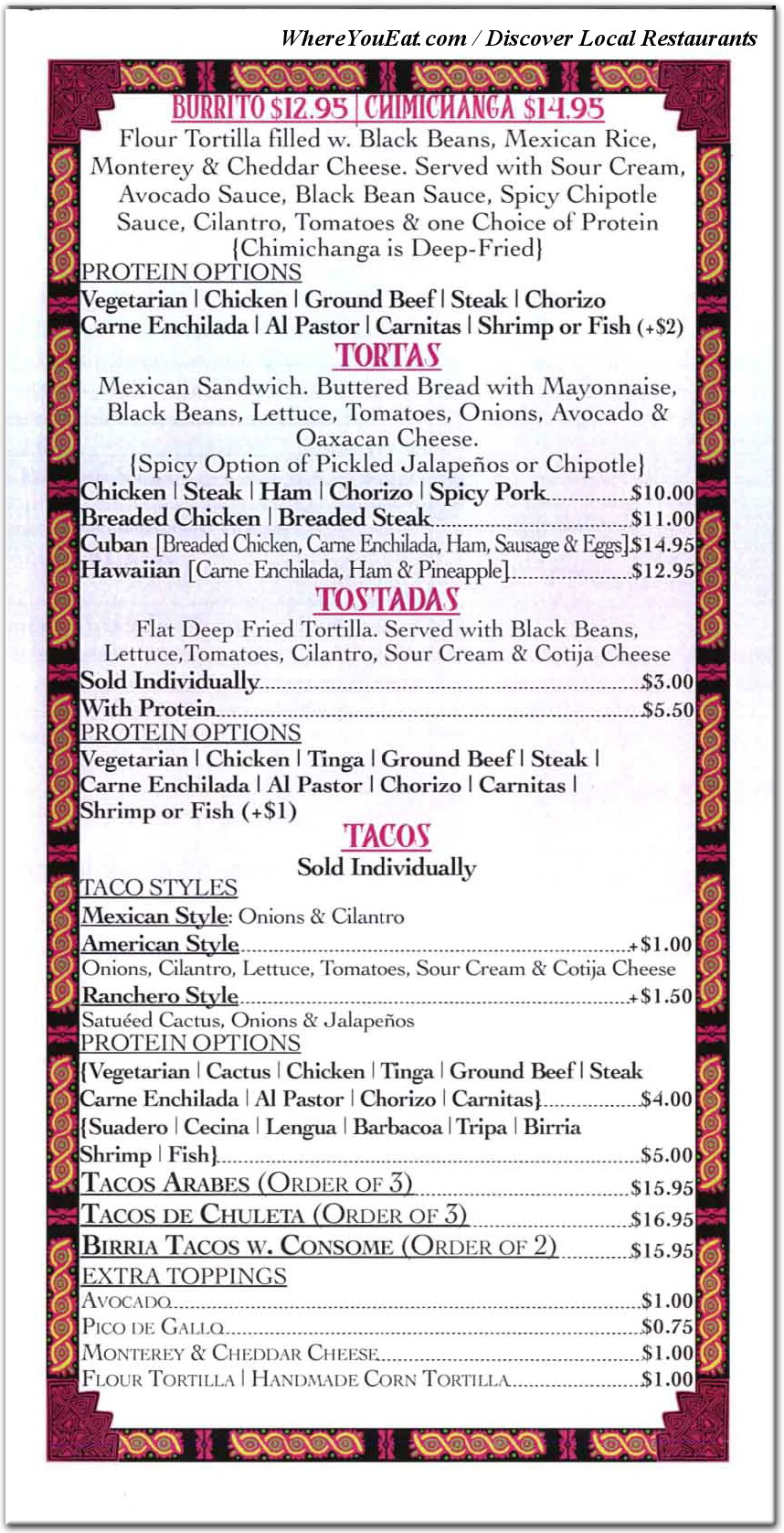 menu image