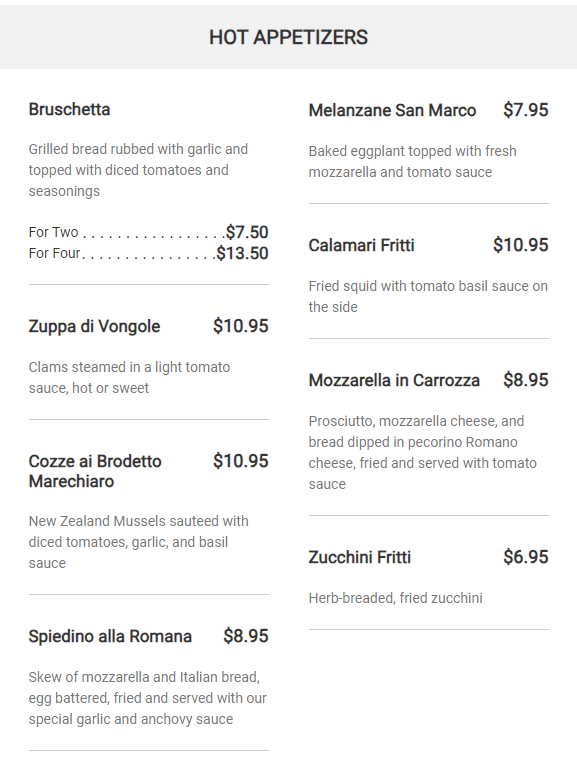 menu image