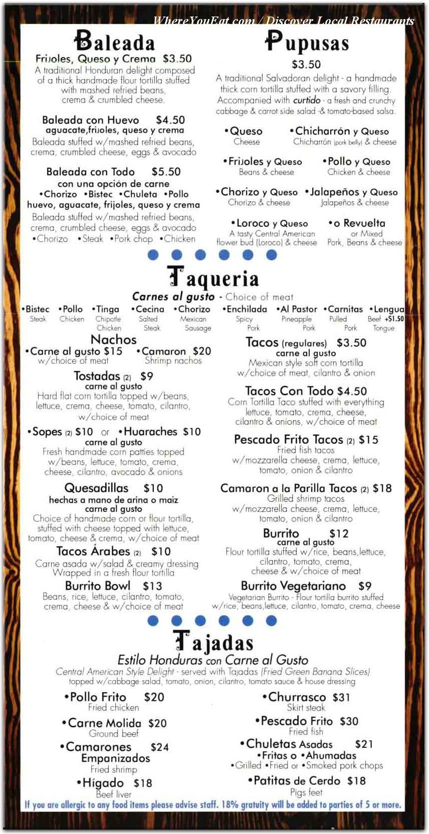 menu image