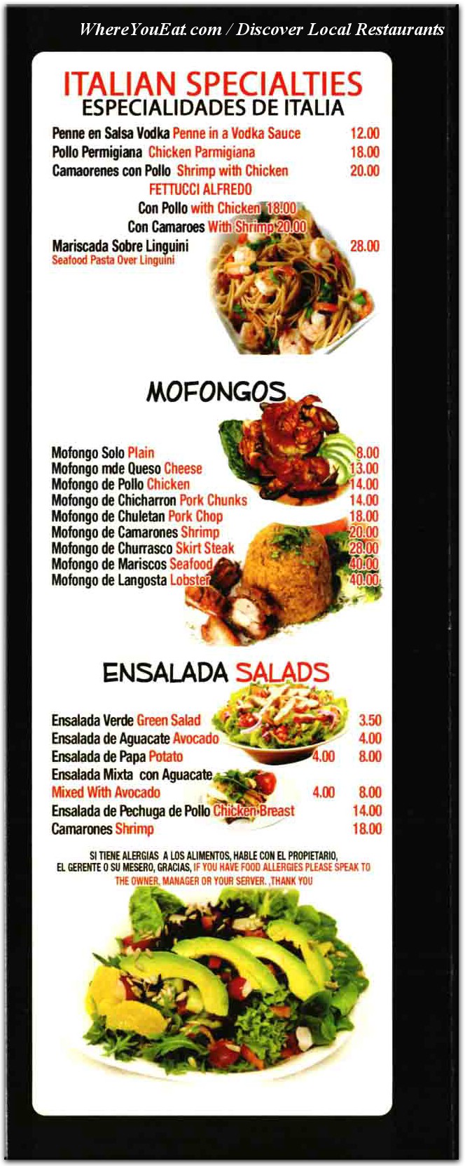 menu image