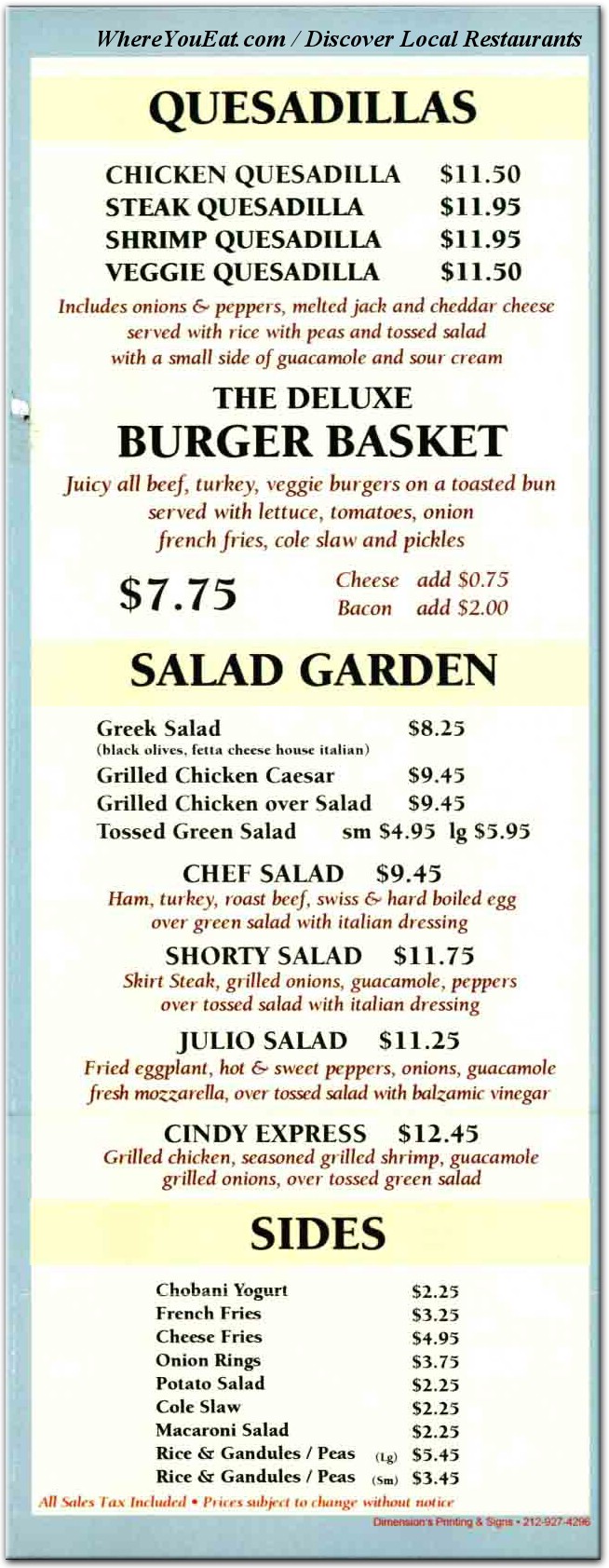 menu image