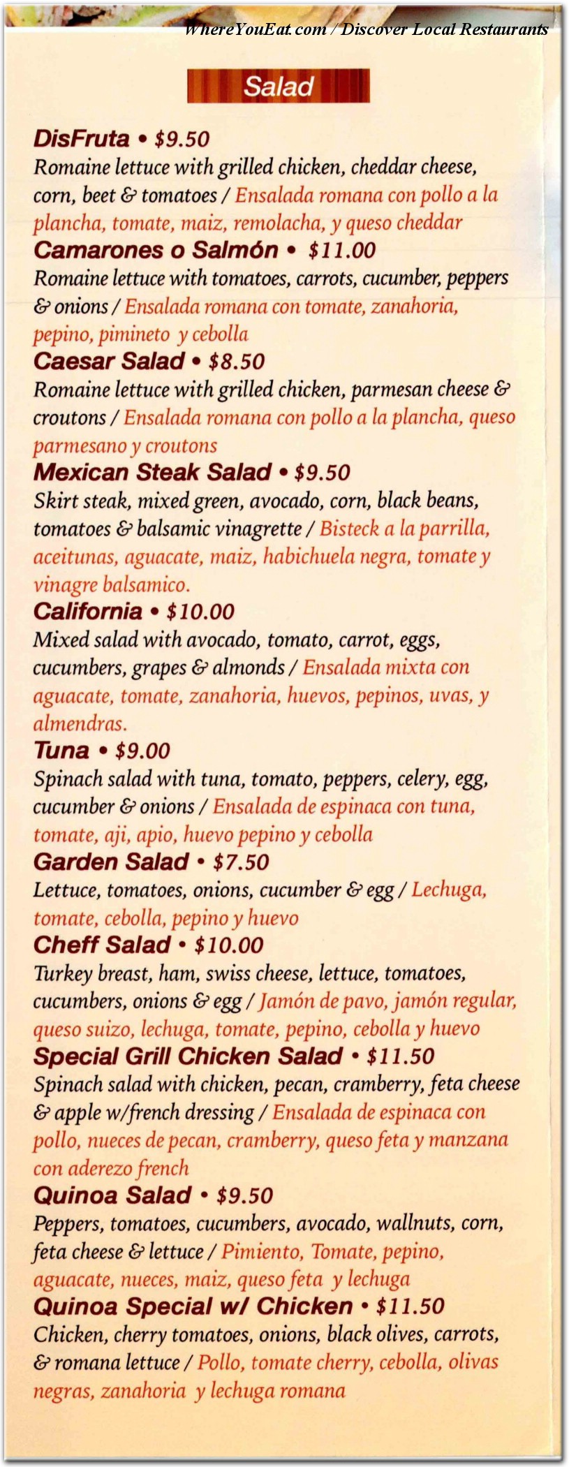 menu image