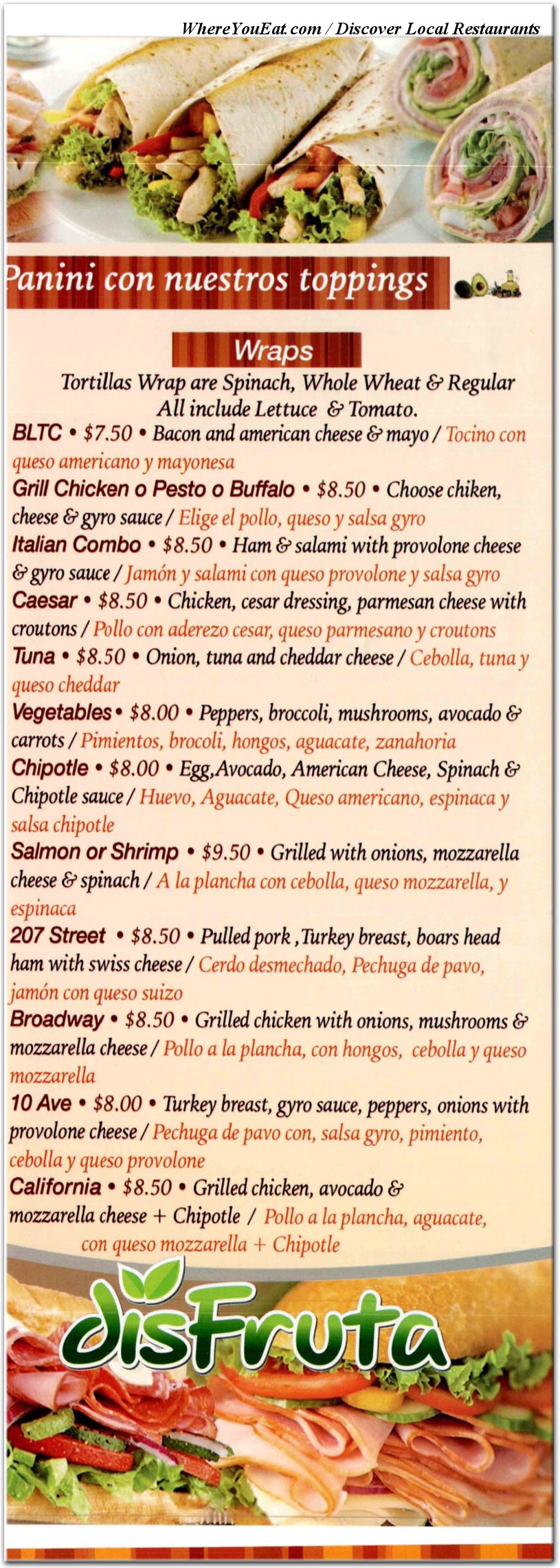 menu image