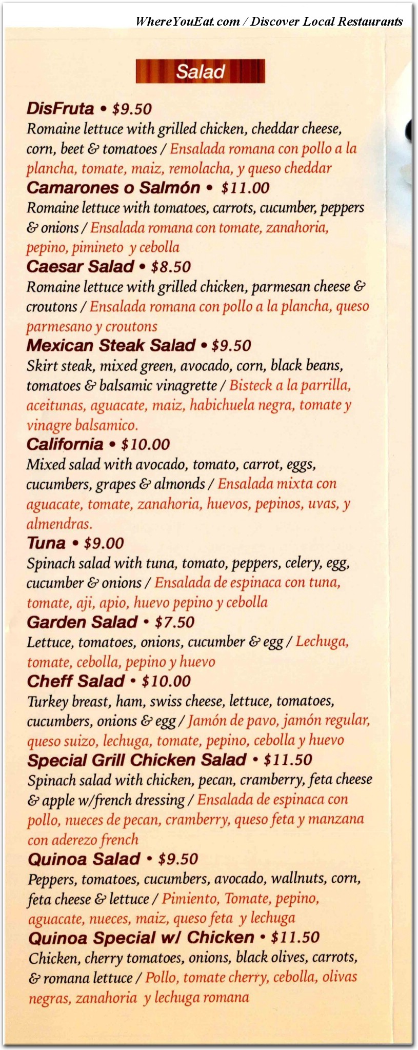menu image