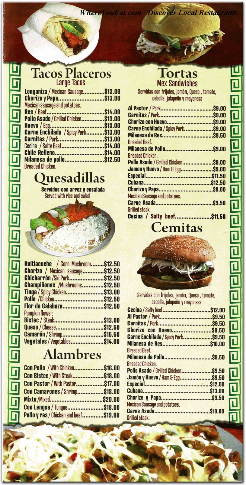 menu image