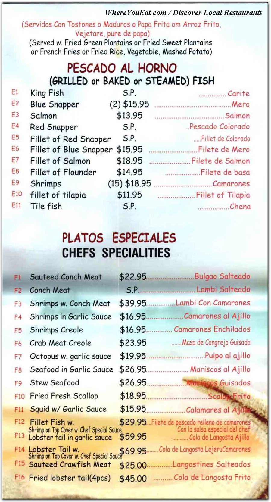 menu image