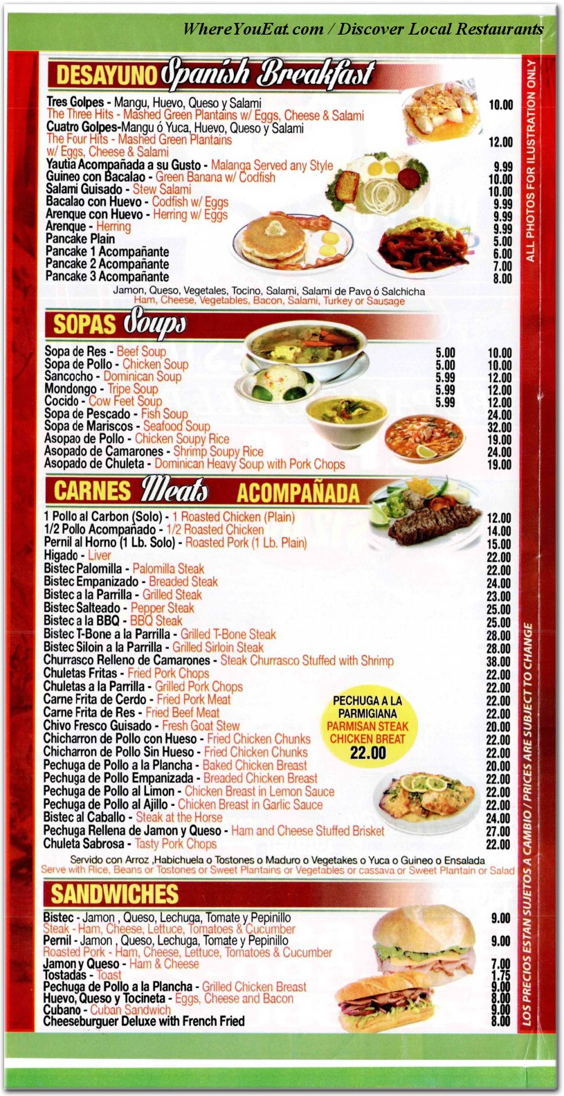 menu image