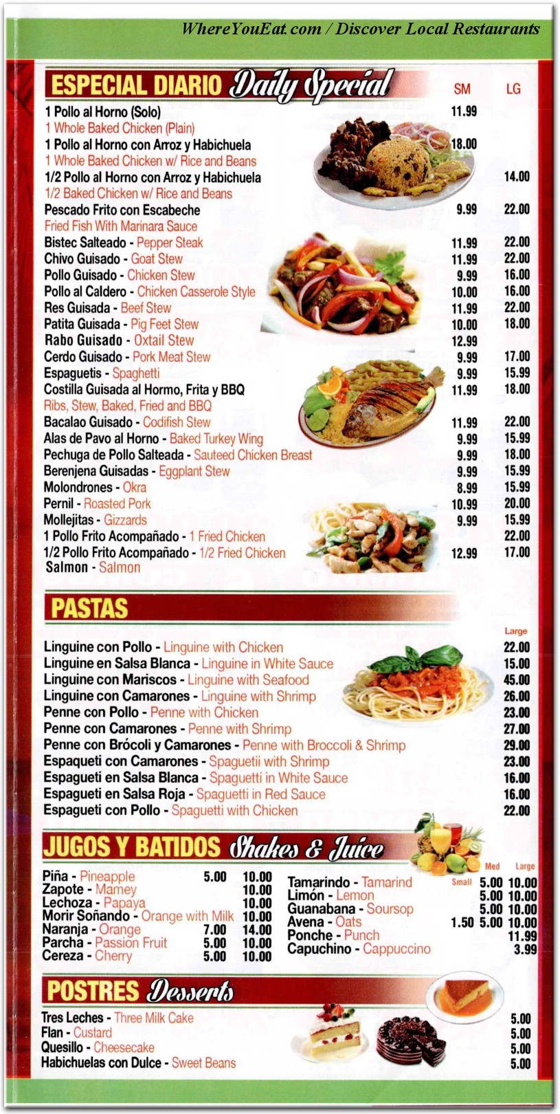 menu image