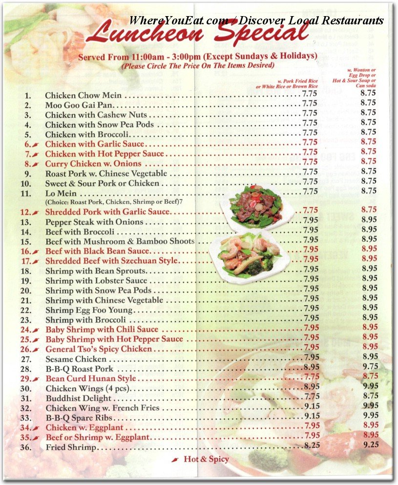 menu image
