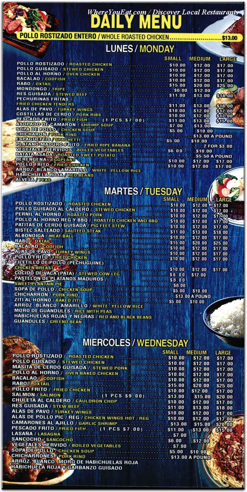 menu image