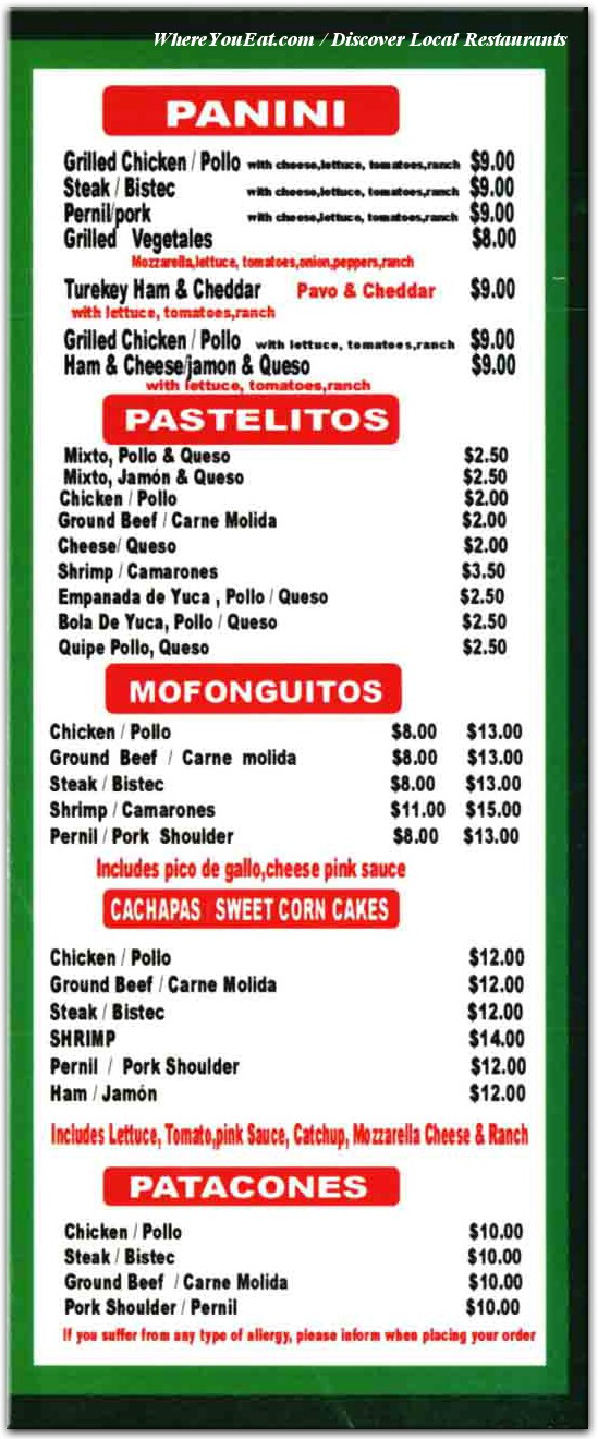 menu image