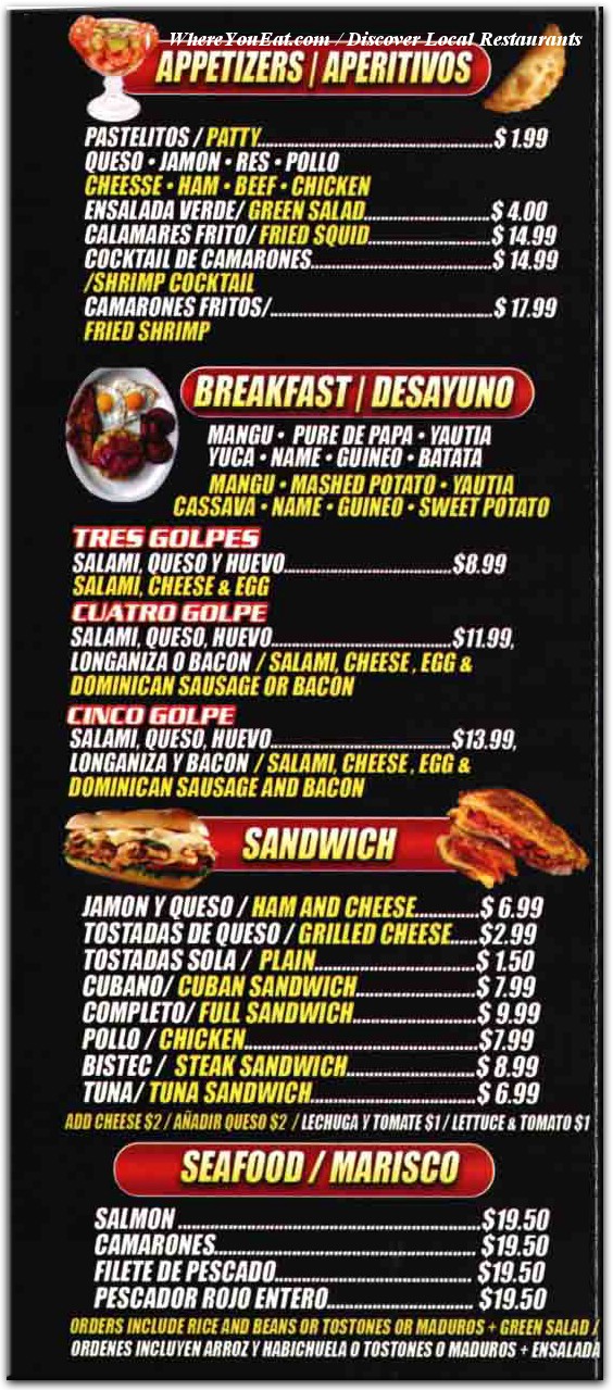 menu image