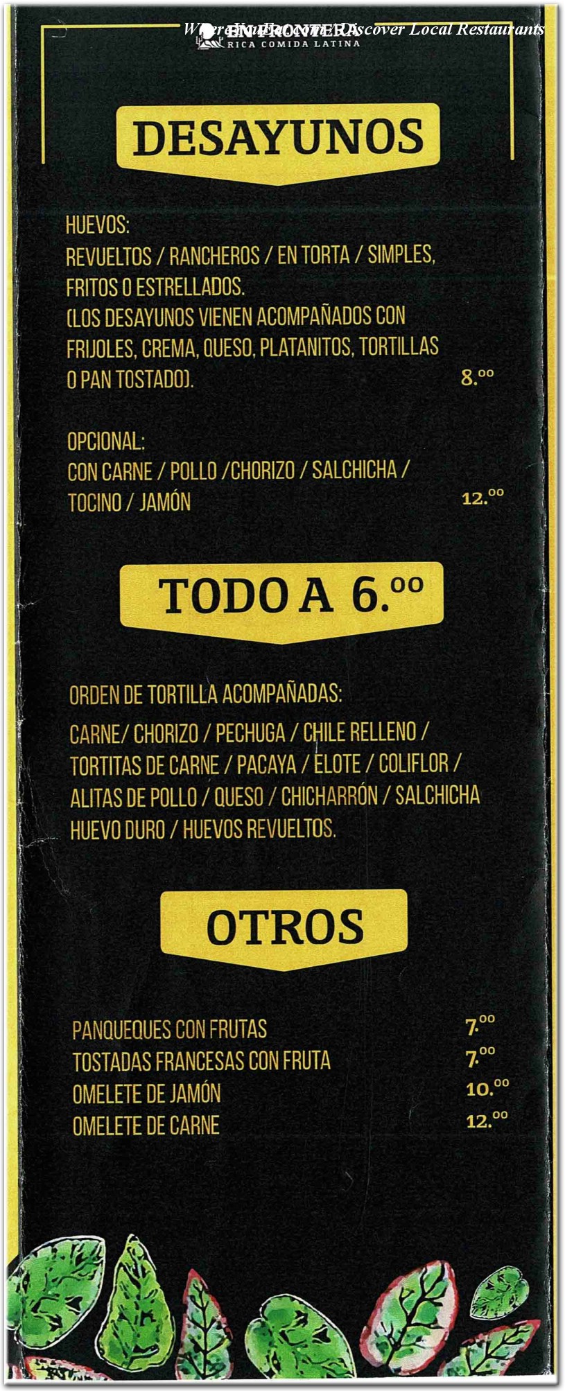 menu image