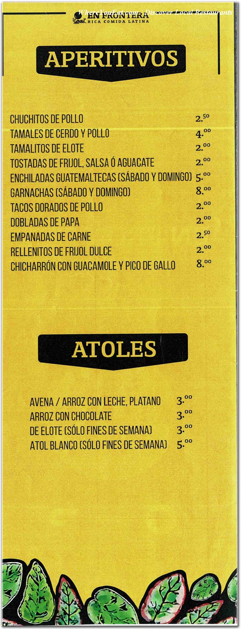 menu image