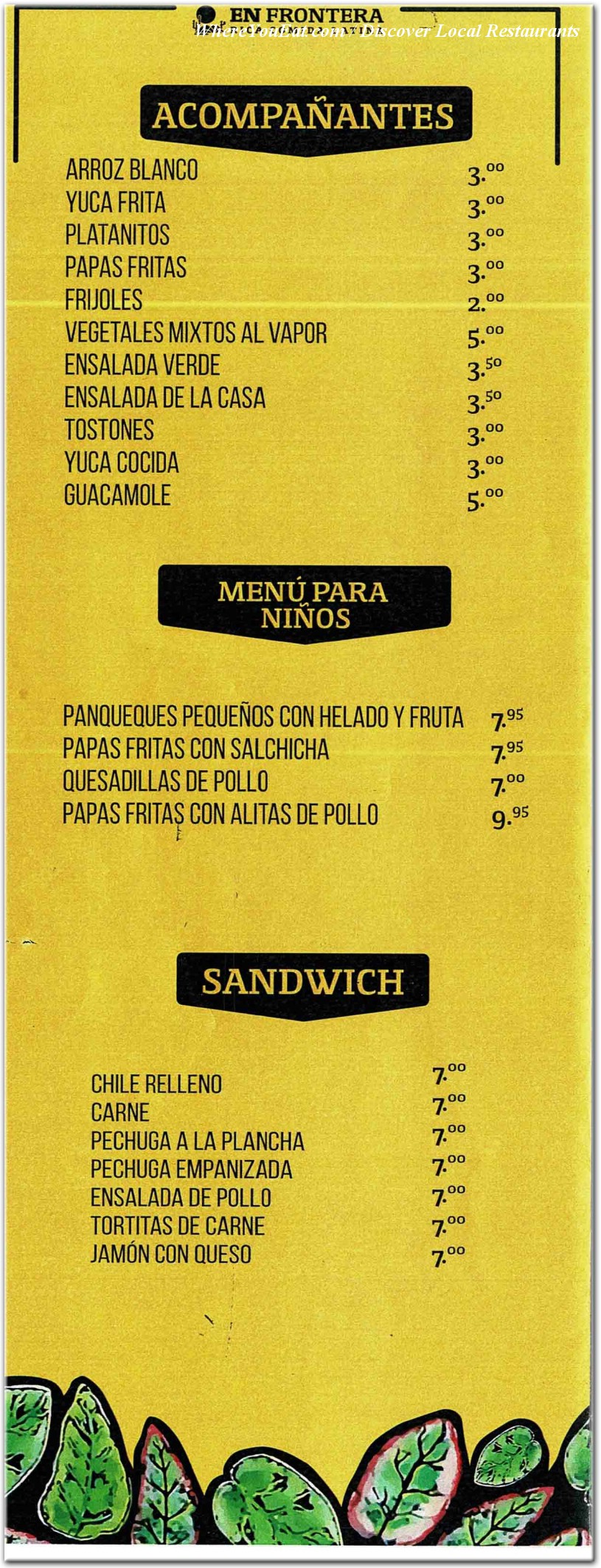 menu image