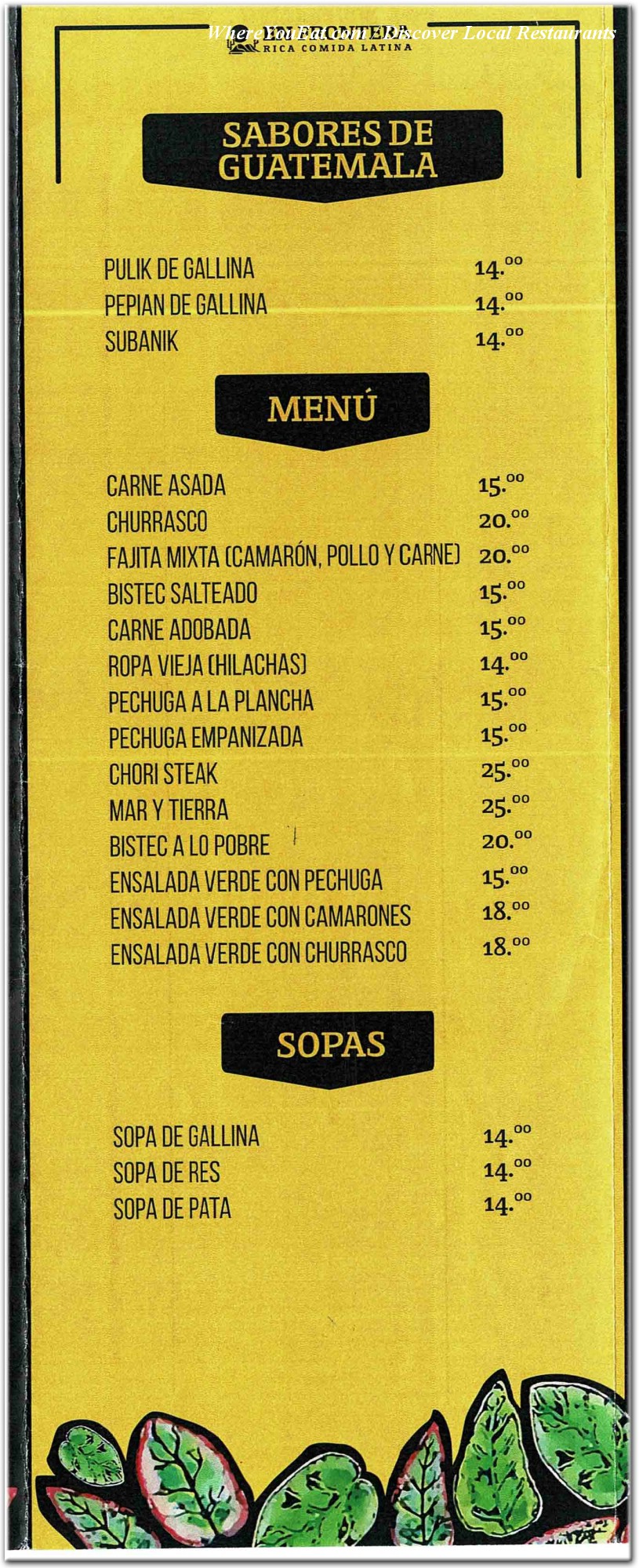 menu image