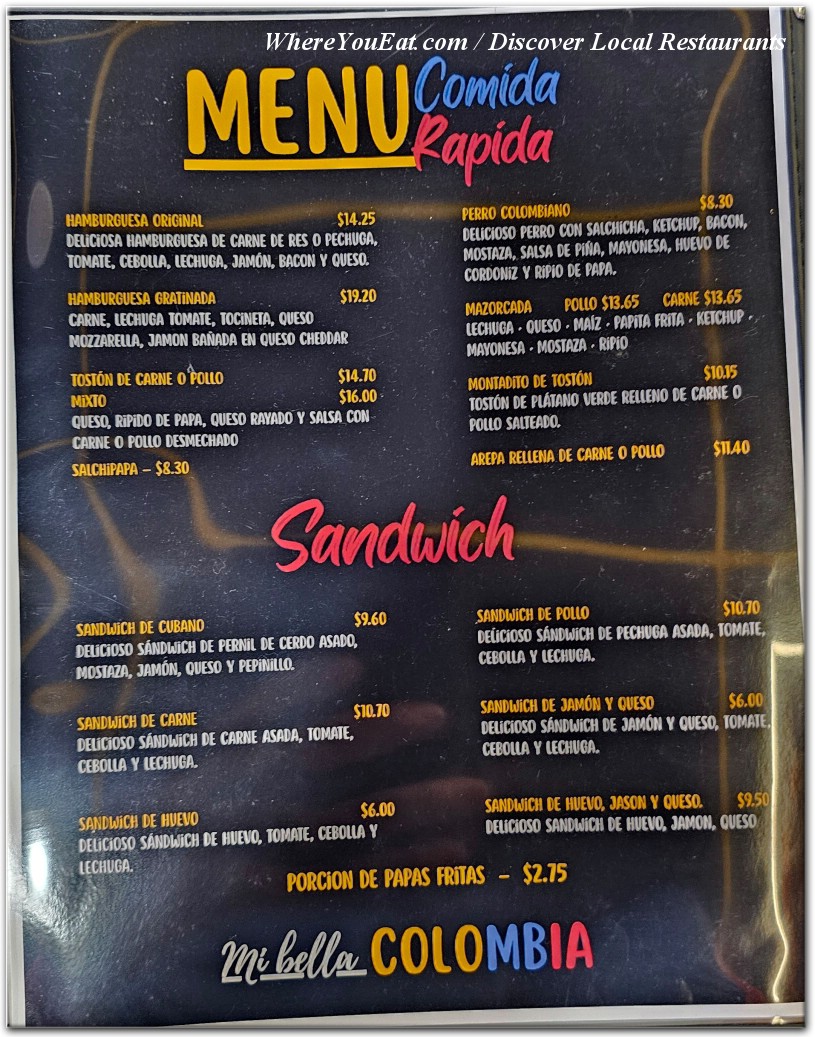 menu image
