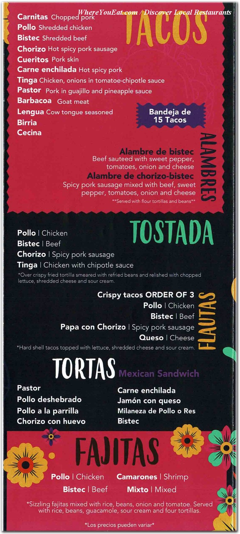 menu image