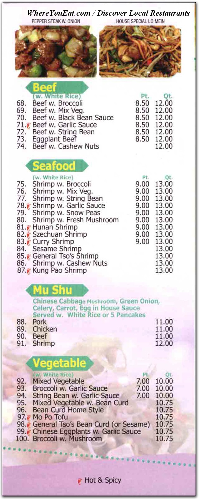 menu image