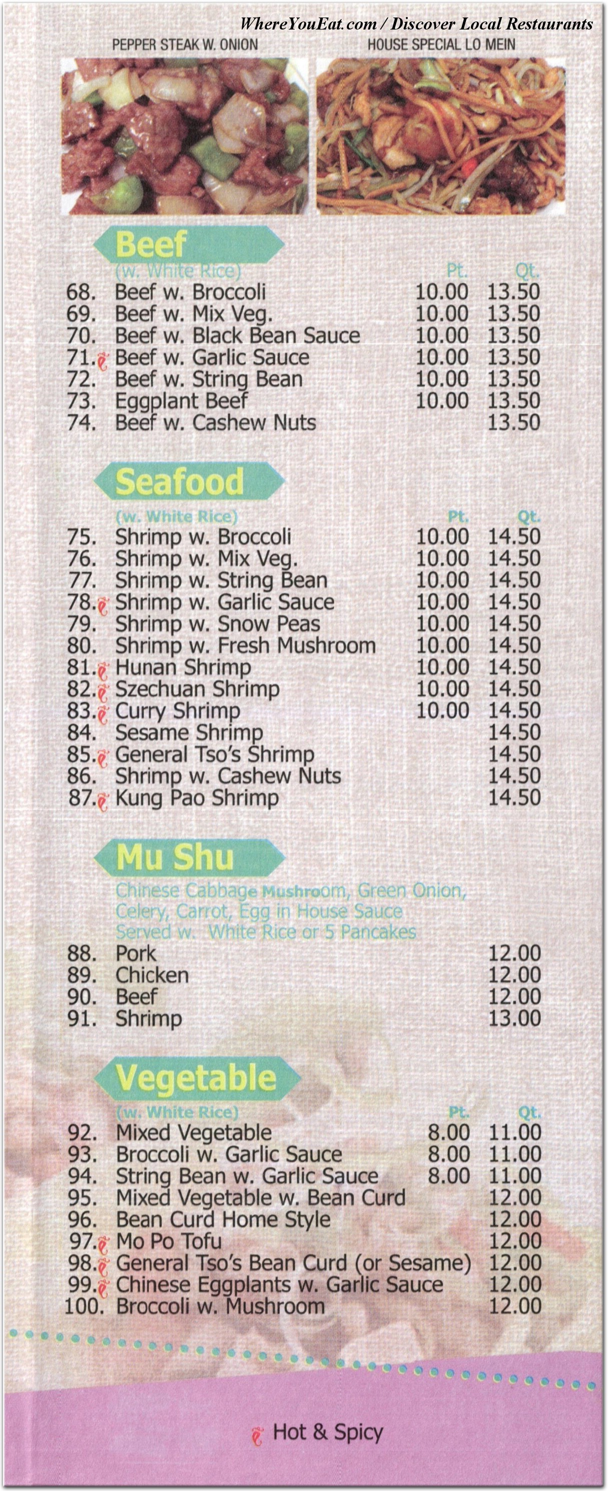 menu image