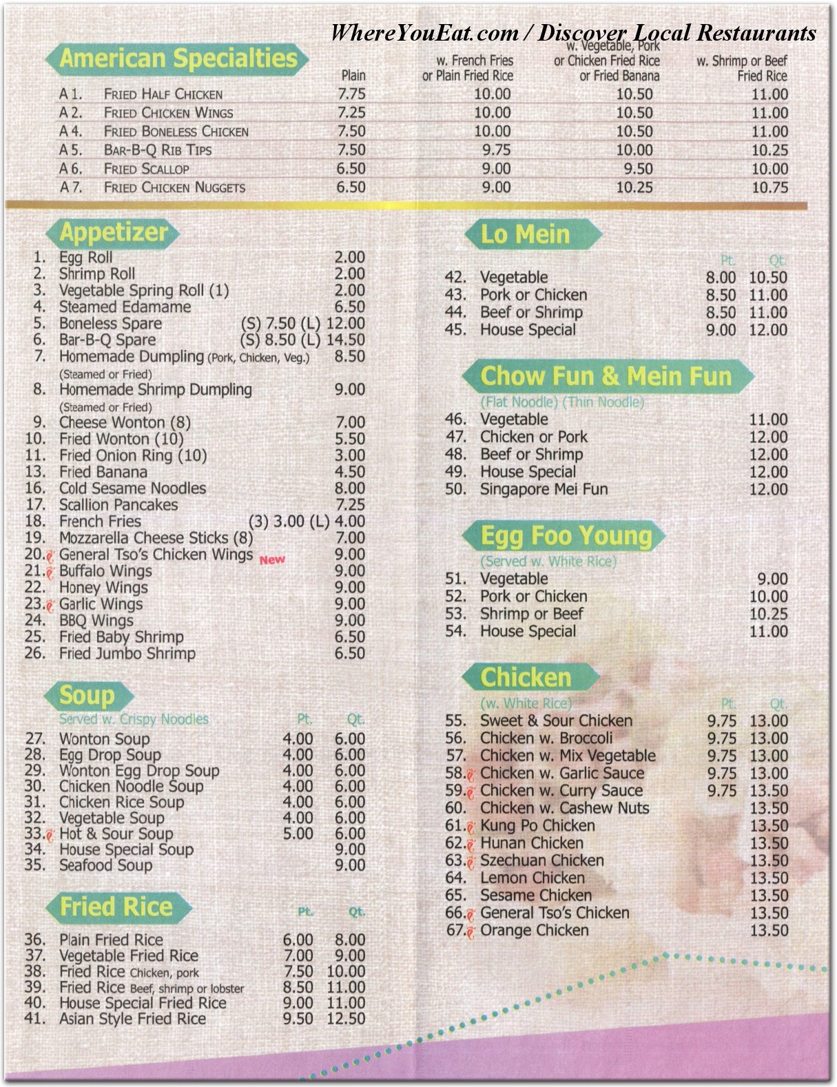 menu image