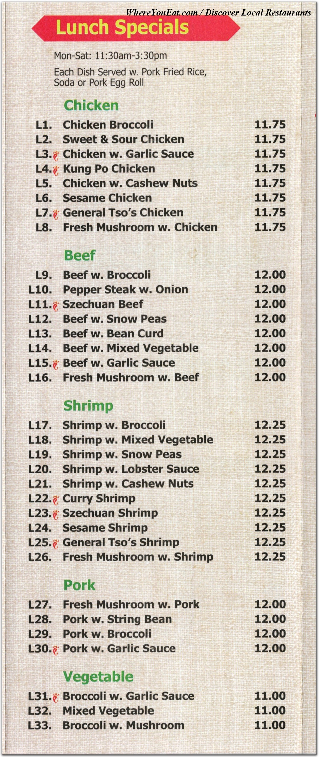 menu image