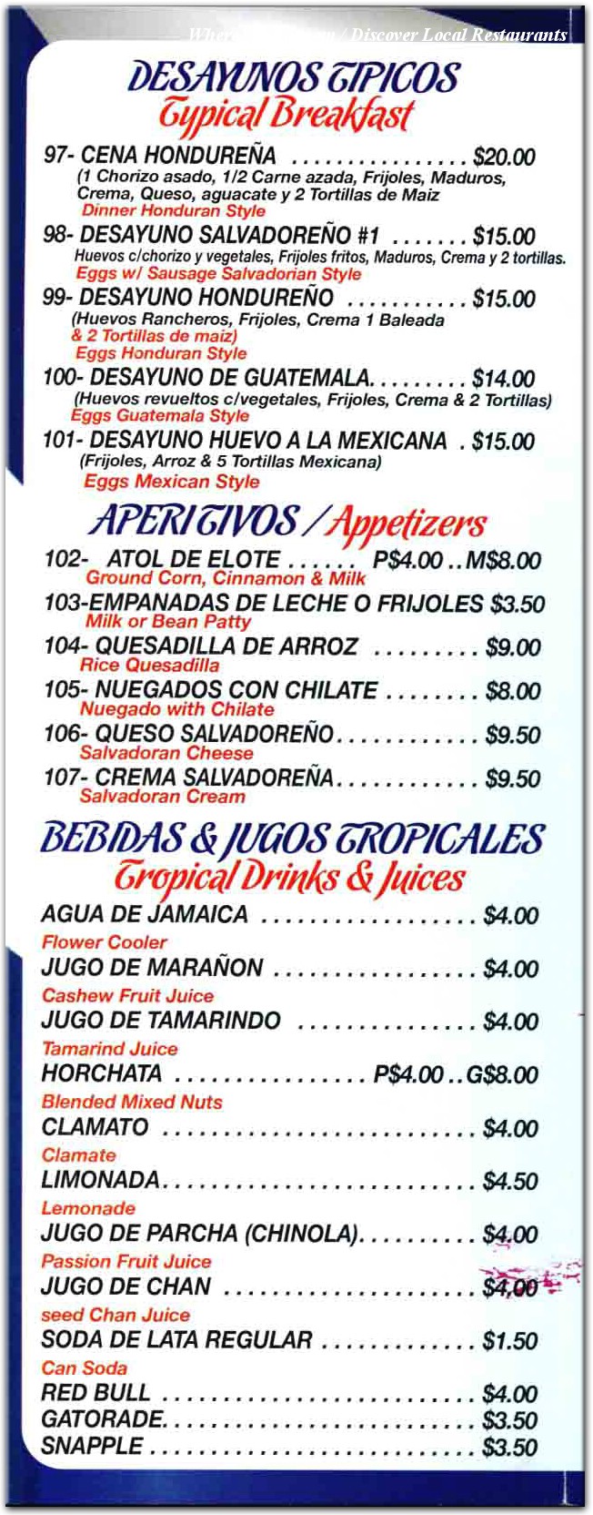 menu image