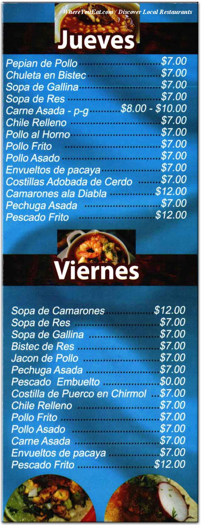 menu image