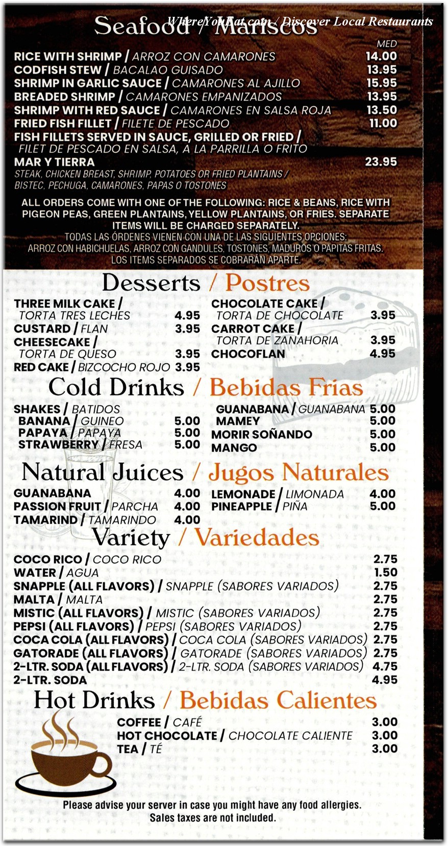 menu image