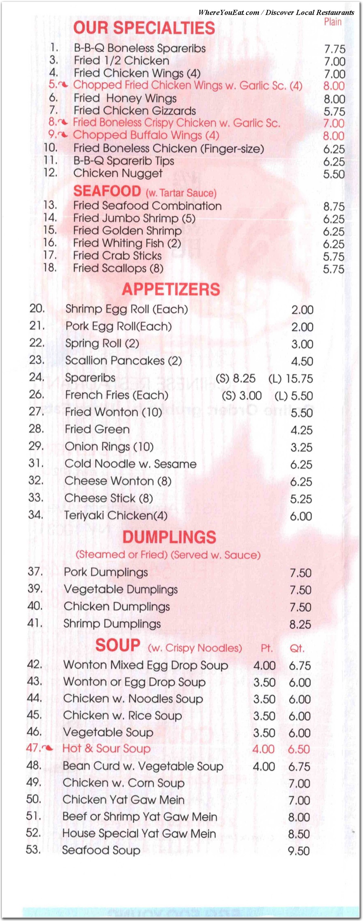 menu image