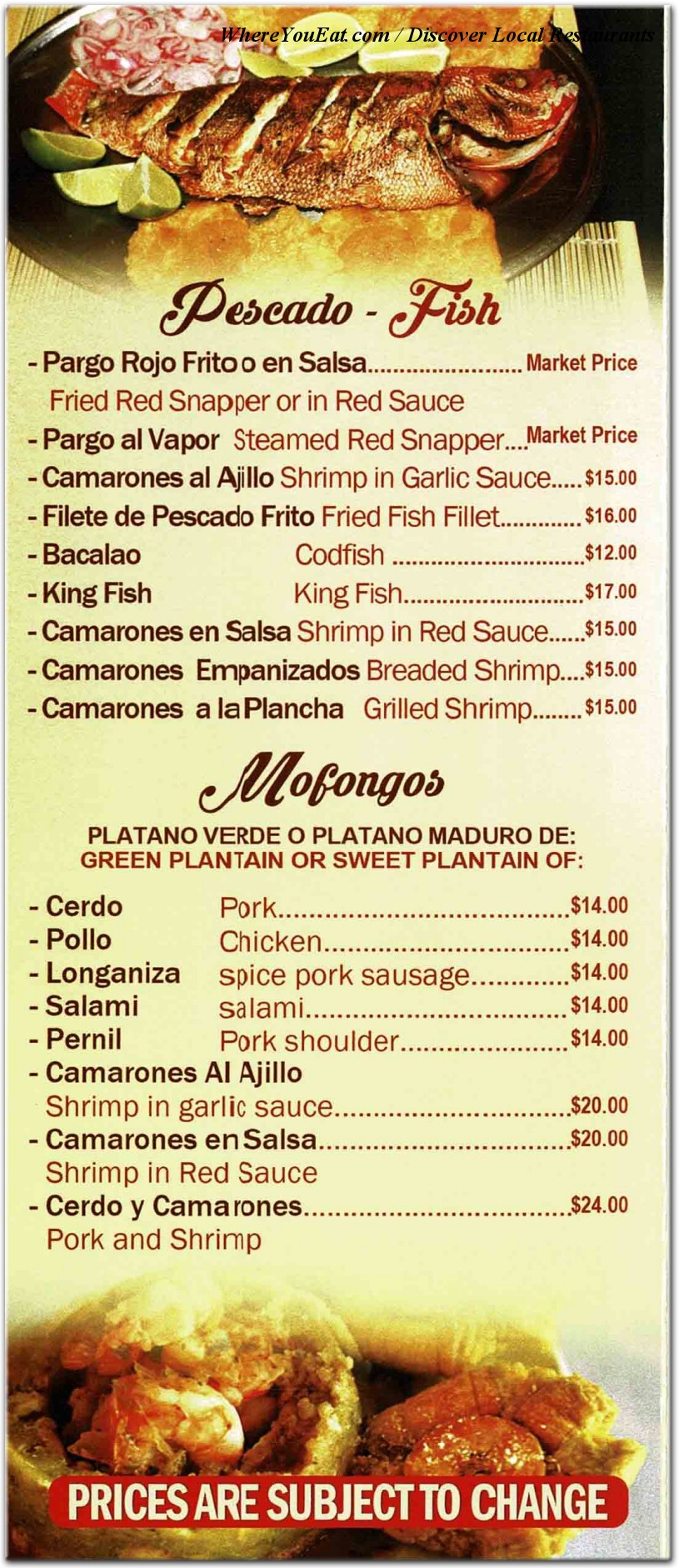 menu image