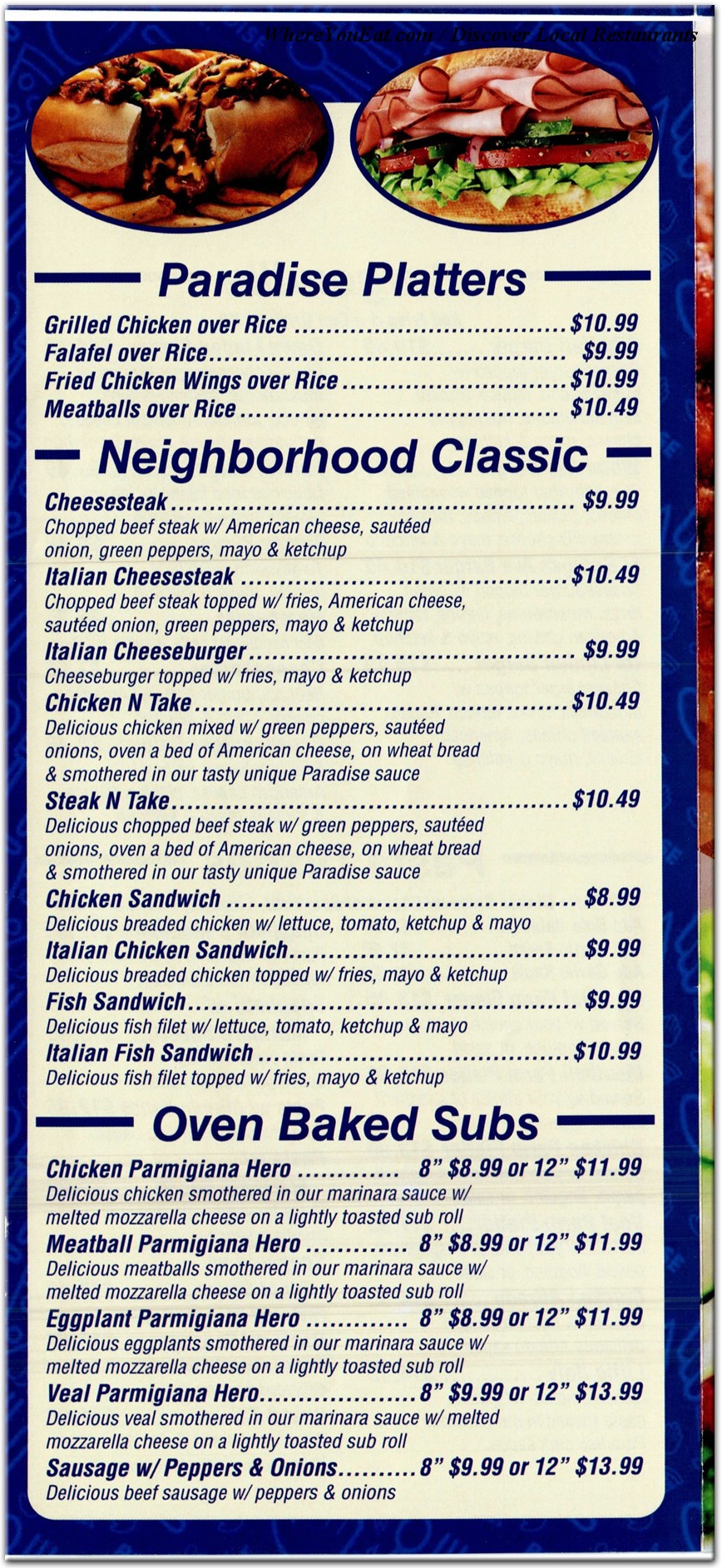 menu image