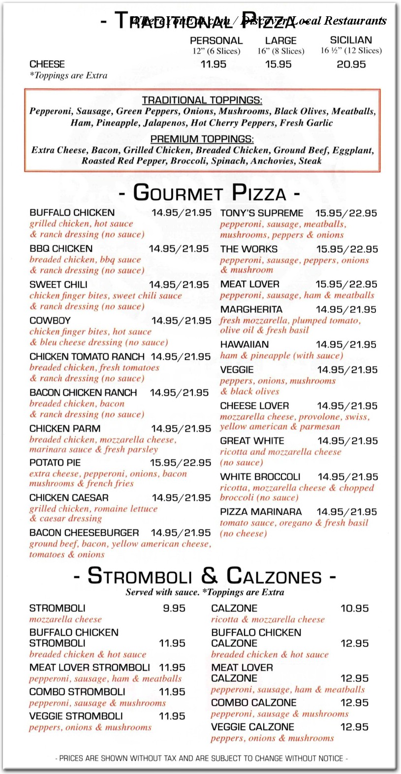 menu image