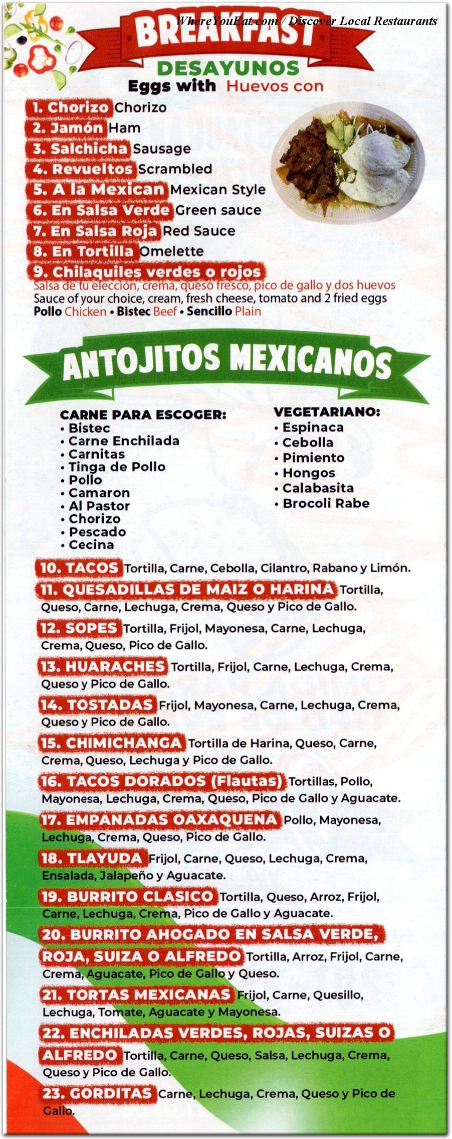 menu image