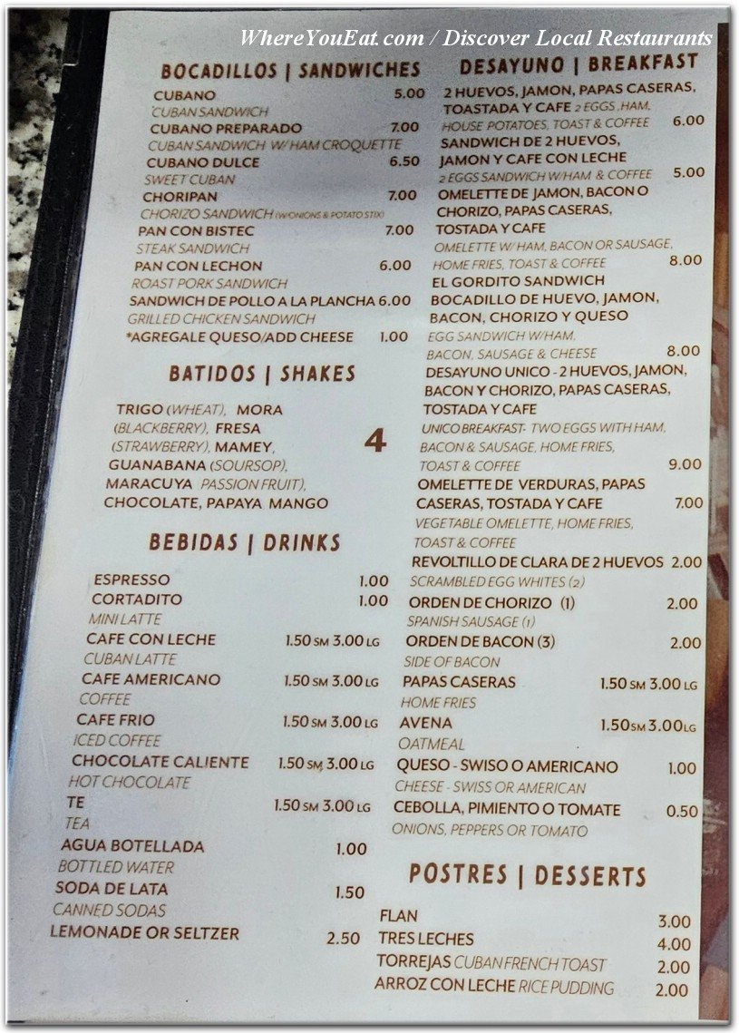 menu image