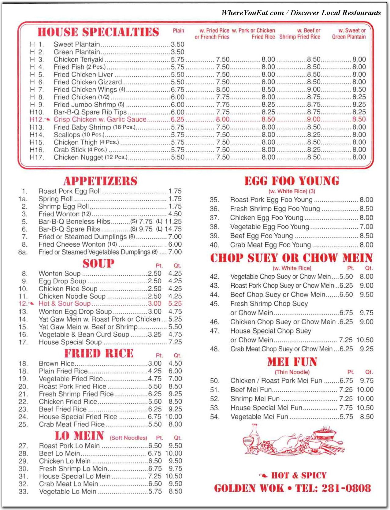 menu image