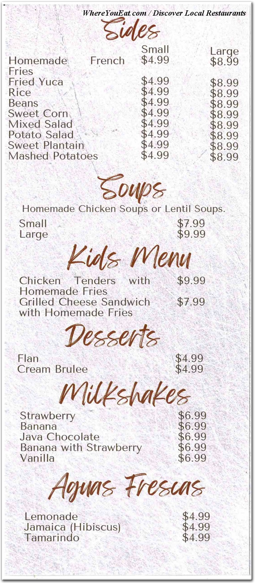 menu image