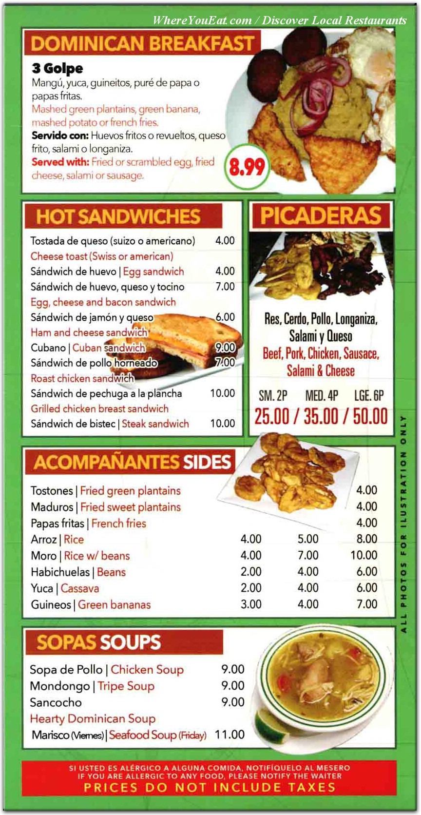 menu image