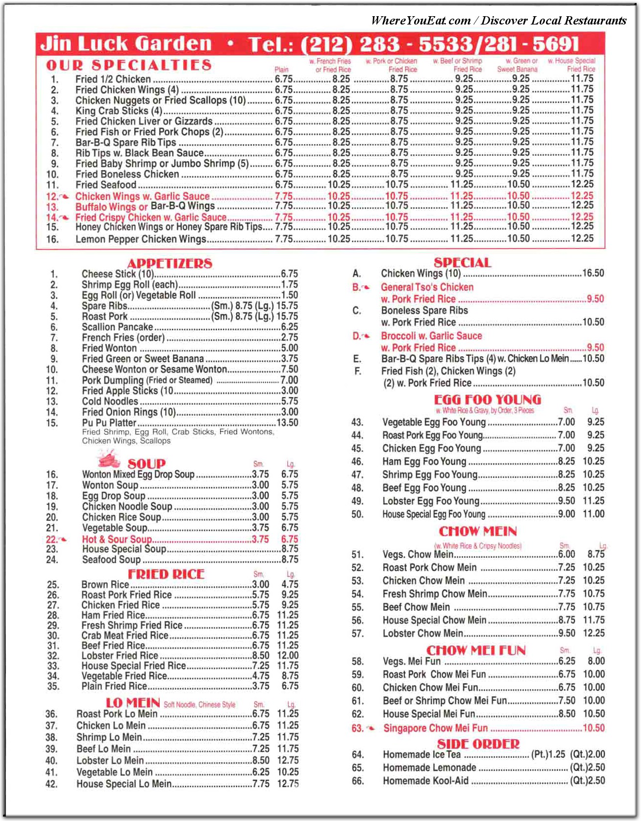 menu image