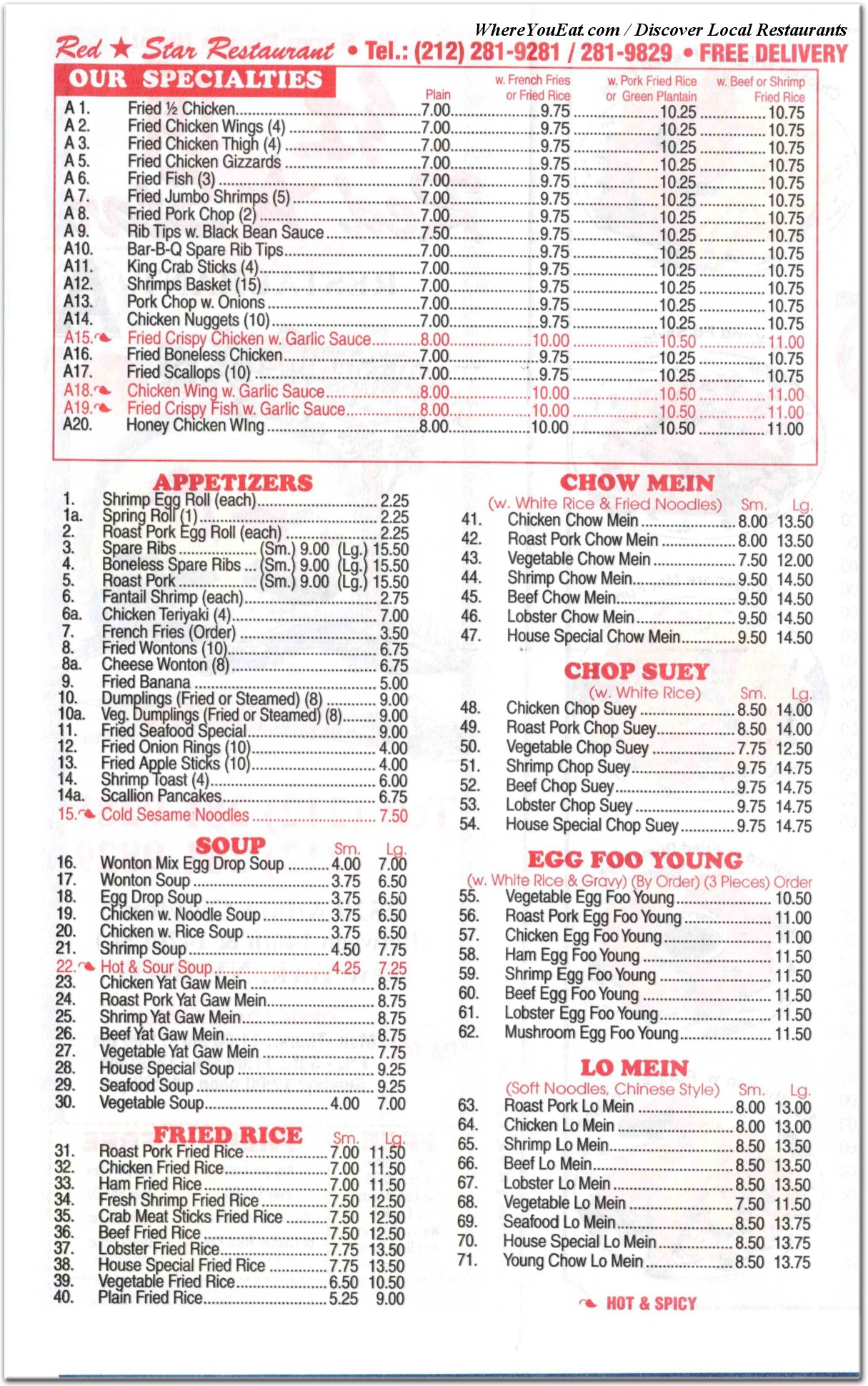 menu image