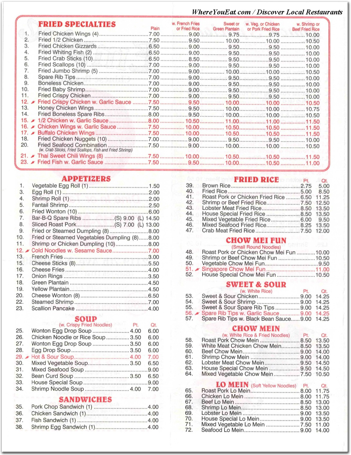 menu image