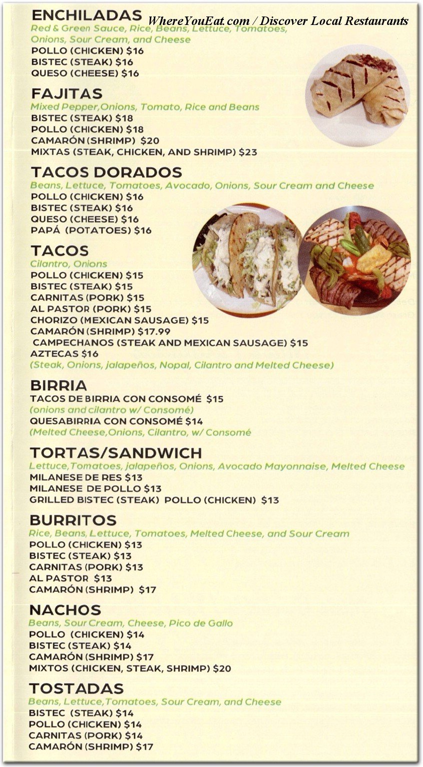 menu image
