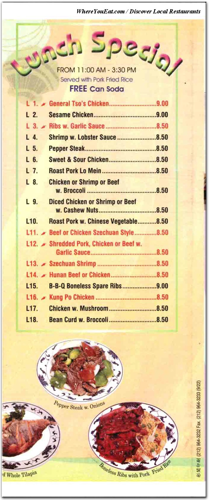 menu image